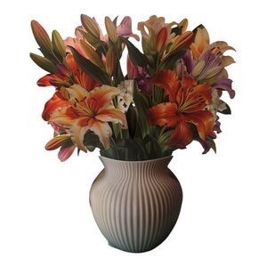Paeone Lilies Bouquet,12-inch tall 3D pop-up flower card.Included 2 (039)